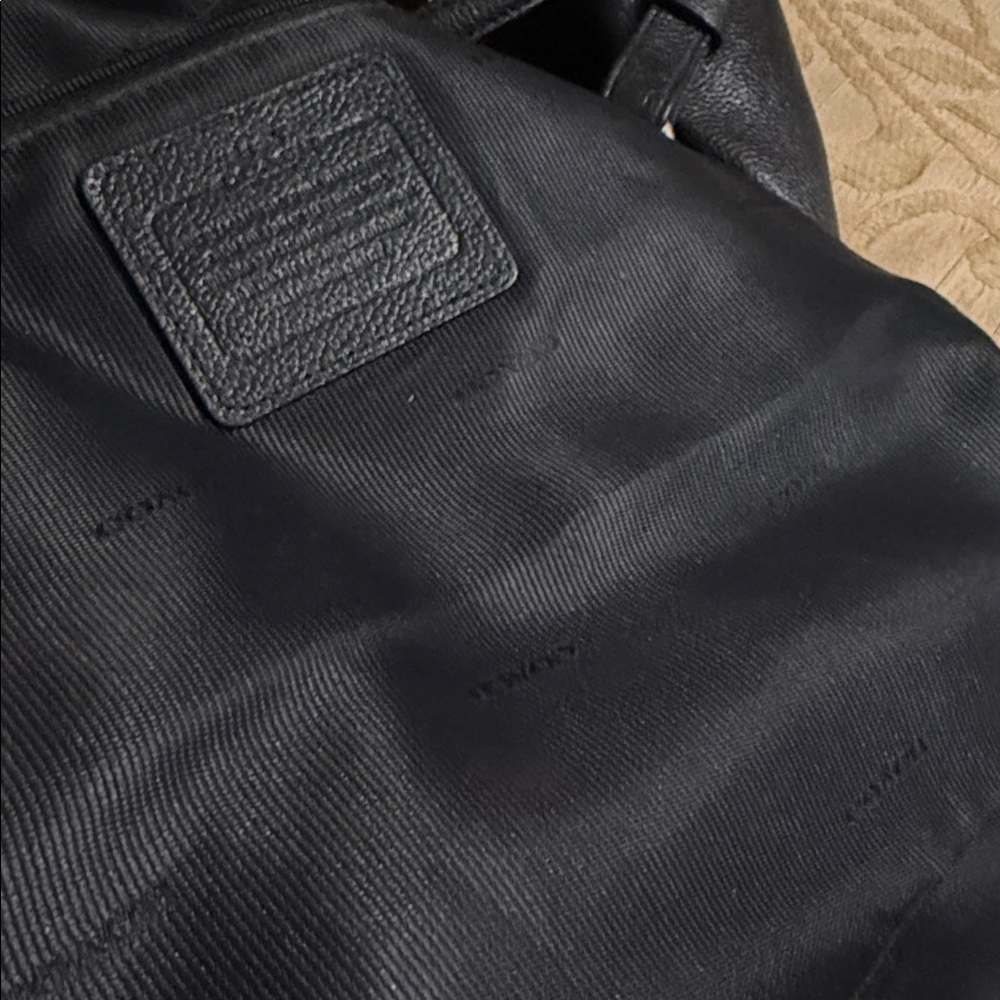 Coach Prairie Whiplash Satchel Crossbody Handbag Black Pebbled Leather preowned - Picture 12 of 16